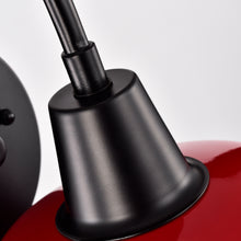 Load image into Gallery viewer, RADIANCE goods 1 Light Matte Black and Red Indoor Wall Sconce 9" Wide