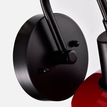 Load image into Gallery viewer, RADIANCE goods 1 Light Matte Black and Red Indoor Wall Sconce 9" Wide