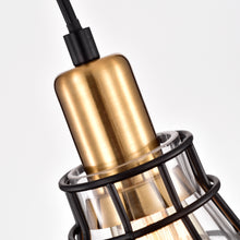 Load image into Gallery viewer, RADIANCE goods Transitional 1 Light Black/Brass Ceiling Pendant 10" Wide