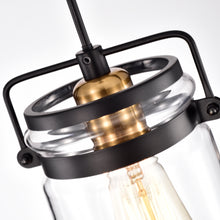 Load image into Gallery viewer, RADIANCE goods Transitional 1 Light Textured Black Ceiling Pendant 6" Wide