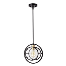 Load image into Gallery viewer, RADIANCE goods Transitional 1 Light Black/Brass Ceiling Pendant 10" Wide