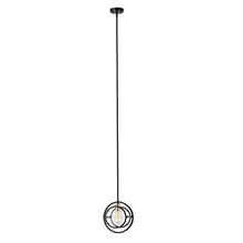 Load image into Gallery viewer, RADIANCE goods Transitional 1 Light Black/Brass Ceiling Pendant 10" Wide