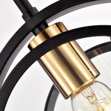 Load image into Gallery viewer, RADIANCE goods Transitional 1 Light Black/Brass Ceiling Pendant 10" Wide