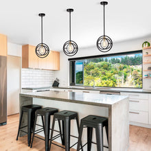 Load image into Gallery viewer, RADIANCE goods Transitional 1 Light Black/Brass Ceiling Pendant 10" Wide