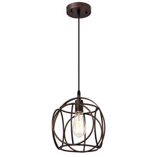 Load image into Gallery viewer, RADIANCE goods Industrial 1 Light Oil Rubbed Bronze Ceiling Pendant 10" Wide