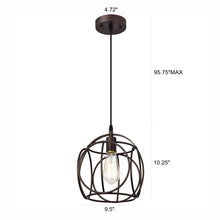Load image into Gallery viewer, RADIANCE goods Industrial 1 Light Oil Rubbed Bronze Ceiling Pendant 10" Wide