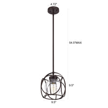 Load image into Gallery viewer, RADIANCE goods Transitional 1 Light Oil Rubbed Bronze Ceiling Pendant 10" Wide