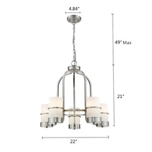 Load image into Gallery viewer, RADIANCE goods Contemporary-style 5 Light Chandelier 22" Wide