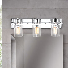 Load image into Gallery viewer, RADIANCE goods 3 Light Chrome Finish Bath Vanity Fixture 22" Wide