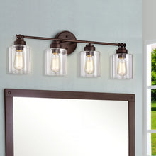 Load image into Gallery viewer, RADIANCE goods 4 Light Rubbed Bronze Finish Bath Vanity Fixture 30" Wide