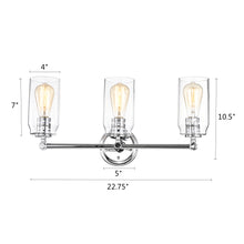 Load image into Gallery viewer, RADIANCE goods 3 Light Chrome Finish Bath Vanity Fixture 23" Wide