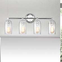 Load image into Gallery viewer, RADIANCE goods 4 Light Chrome Finish Bath Vanity Fixture 28" Wide