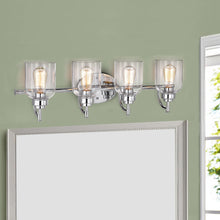 Load image into Gallery viewer, RADIANCE goods 4 Light Chrome Finish Bath Vanity Fixture 30" Wide