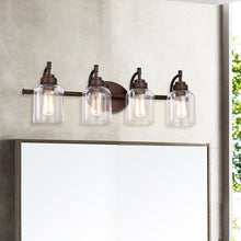 Load image into Gallery viewer, RADIANCE goods 4 Light Rubbed Bronze Finish Bath Vanity Fixture 30" Wide