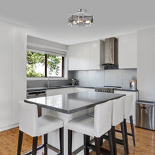 Load image into Gallery viewer, RADIANCE goods 3 Light Chrome Semi-Flush Ceiling Mount 15" Wide