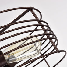 Load image into Gallery viewer, RADIANCE goods 3 Light Rubbed Bronze Semi-Flush Ceiling Mount 15" Wide