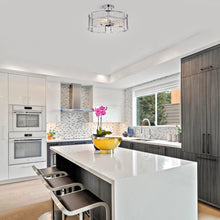 Load image into Gallery viewer, RADIANCE goods 3 Light Chrome Semi-Flush Ceiling Mount 16" Wide