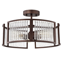 Load image into Gallery viewer, RADIANCE goods 3 Light Rubbed Bronze Semi-Flush Ceiling Mount 16" Wide