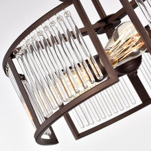 Load image into Gallery viewer, RADIANCE goods 3 Light Rubbed Bronze Semi-Flush Ceiling Mount 16" Wide