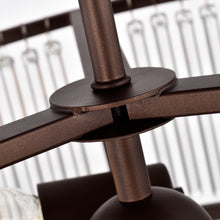 Load image into Gallery viewer, RADIANCE goods 3 Light Rubbed Bronze Semi-Flush Ceiling Mount 16" Wide