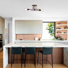 Load image into Gallery viewer, RADIANCE goods 3 Light Rubbed Bronze Semi-Flush Ceiling Mount 21" Wide