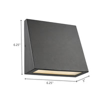 Load image into Gallery viewer, 2R901-BK06ODL RADIANCE goods Embedded LED Light Textured Black Outdoor Wall Sconce 6" Tall