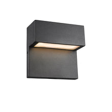 Load image into Gallery viewer, RADIANCE goods Embedded LED Light Textured Black Outdoor Wall Sconce 6" Tall