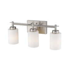 Load image into Gallery viewer, RADIANCE goods 3 Light Brushed Nickel Finish Bath Vanity Fixture 21" Wide