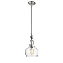Load image into Gallery viewer, RADIANCE goods Transitional 1 Light Brushed Nickel Ceiling Pendant 8" Wide