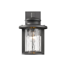 Load image into Gallery viewer, 2S074-BK14OD RADIANCE goods 1 Light Textured Black Outdoor Wall Sconce 14" Tall