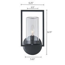 Load image into Gallery viewer, 2S077-BK13OD RADIANCE goods 1 Light Textured Black Outdoor/Indoor Wall Sconce 13" Tall
