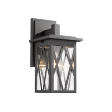 Load image into Gallery viewer, 2S080-BK12OD RADIANCE goods 1 Light Textured Black Outdoor Wall Sconce 12" Tall