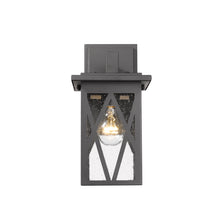 Load image into Gallery viewer, 2S080-BK12OD RADIANCE goods 1 Light Textured Black Outdoor Wall Sconce 12" Tall
