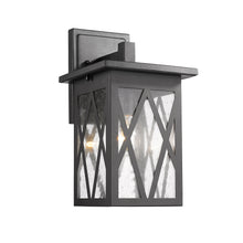Load image into Gallery viewer, 2S080-BK14OD RADIANCE goods 1 Light Textured Black Outdoor Wall Sconce 14" Tall