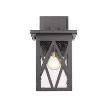 Load image into Gallery viewer, 2S080-BK14OD RADIANCE goods 1 Light Textured Black Outdoor Wall Sconce 14" Tall