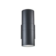 Load image into Gallery viewer, RADIANCE goods Embedded LED Textured Black Outdoor/Indoor Wall Sconce 10" Tall