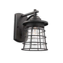 Load image into Gallery viewer, 2S090-BK11OD RADIANCE goods 1 Light Textured Black Outdoor Wall Sconce 11" Tall