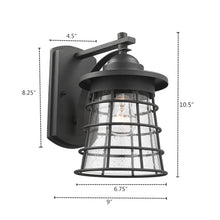 Load image into Gallery viewer, 2S090-BK11OD RADIANCE goods 1 Light Textured Black Outdoor Wall Sconce 11" Tall