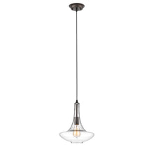 Load image into Gallery viewer, RADIANCE goods Transitional 1 Light Rubbed Bronze Ceiling Pendant 10" Wide