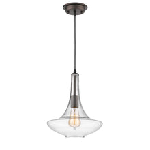 Load image into Gallery viewer, RADIANCE goods Transitional 1 Light Rubbed Bronze Ceiling Pendant 10" Wide