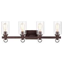 Load image into Gallery viewer, RADIANCE goods 4 Light Rubbed Bronze Finish Bath Vanity Fixture 29" Wide