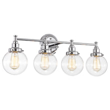 Load image into Gallery viewer, RADIANCE goods 4 Light Chrome Finish Bath Vanity Fixture 30" Wide