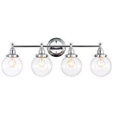Load image into Gallery viewer, RADIANCE goods 4 Light Chrome Finish Bath Vanity Fixture 30" Wide