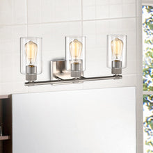Load image into Gallery viewer, RADIANCE goods 3 Light Brushed Nickel Finish Bath Vanity Fixture 22" Wide