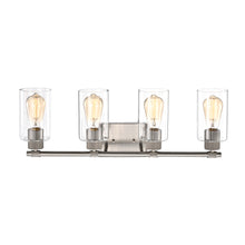 Load image into Gallery viewer, RADIANCE goods 4 Light Brushed Nickel Finish Bath Vanity Fixture 27" Wide
