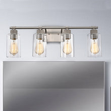 Load image into Gallery viewer, RADIANCE goods 4 Light Brushed Nickel Finish Bath Vanity Fixture 27" Wide