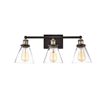 Load image into Gallery viewer, RADIANCE goods 3 Light Rubbed Bronze Finish Bath Vanity Fixture 24" Wide