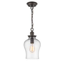 Load image into Gallery viewer, RADIANCE goods Transitional 1 Light Rubbed Bronze Ceiling Pendant 8" Wide