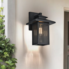 Load image into Gallery viewer, 2S201-BK13OD RADIANCE goods 1 Light Textured Black Outdoor Wall Sconce 13" Tall