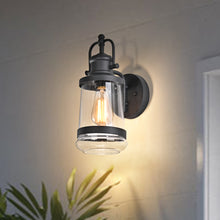 Load image into Gallery viewer, RADIANCE goods 1 Light Textured Black Outdoor Wall Sconce 14" Tall